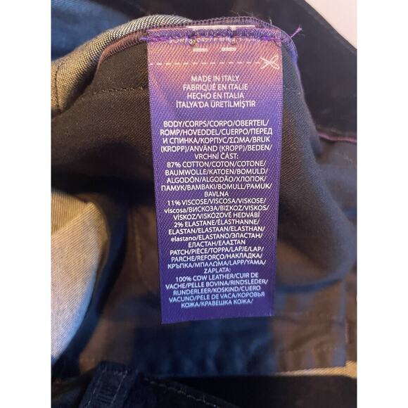 Ralph Lauren Collection Kaida Relaxed Bootcut Black Velvet Jeans 28 Purple Label - Picture 10 of 15